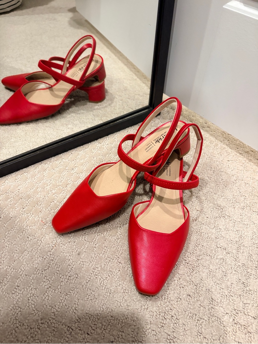 Red Kitten Heels